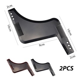 2-Piece Beard Stencils, Beard Styling Shapes, Symmetrical Beard Stencils for Men, Beard Comb for Shaving Tools, Accessories for Beard Styling and Care