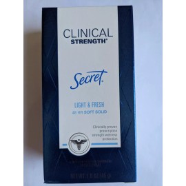 Secret Clinical Strength Smooth Solid Deodorant, Light and Fresh, 1.6 oz