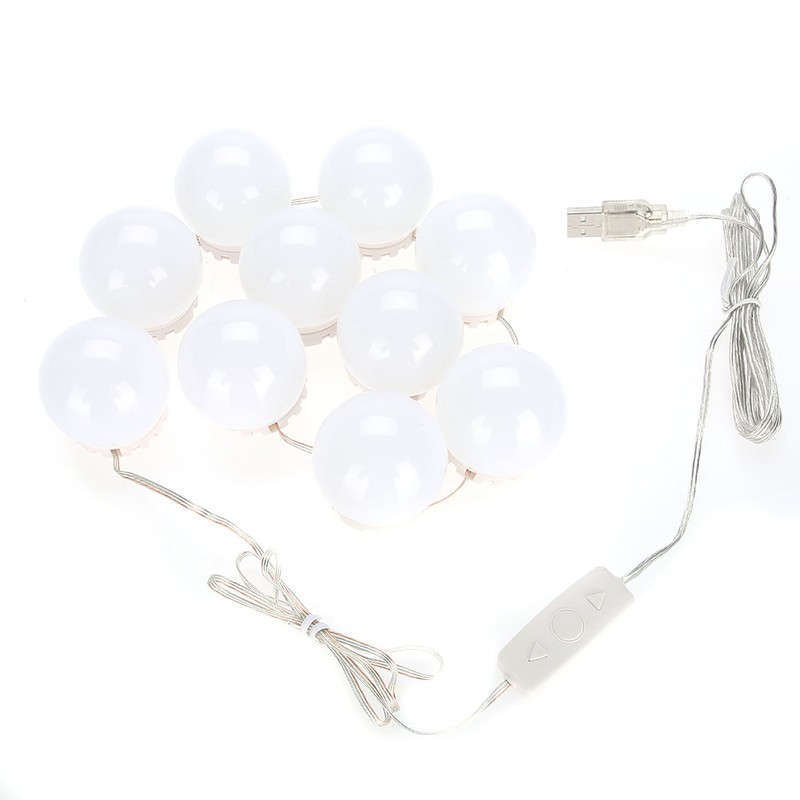 Vanity LED Makeup Mirror Lights Dimmable Bulb Concealable Wiring Light