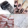 HYWWPFLAY 2 Boxes 20 Rolls White&Black Lace Nail Foil Sheets