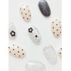 Dot Nail Black Glitter Handmade Nail Tip - Almond /
