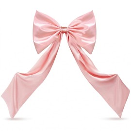 Coquette Large Satin Bow, 24 x 42 Inches, Giant Pink Bow Ribbon Tie(Pink)