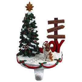 Cavalier King Charles Stocking Holder Hanger Brown