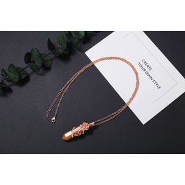 MAIBAOTA Rose Crystal Necklaces for Women Red Aventurine Necklace Healing Crystal Stone Pendant Necklace Flower Necklace Natural Reiki Gemstone Necklace Rose Jewelry Gifts for Valentine's Day