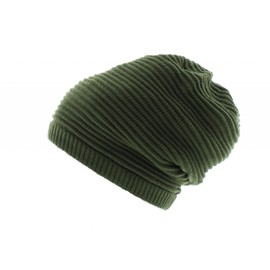 Milani Rasta-Inspired Woven Knit Beanie Olive