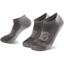 Sunew 3 Pairs Viscose Bamboo Socks Women,Soft Cushioned Comfortable No Show Low-Cut Running Hiking Golf Workout Ankle Moisture Wicking Odor Free Socks Dark Grey S