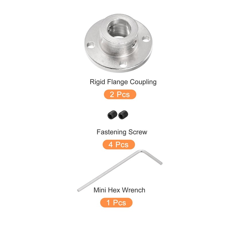 Rebower 11mm Rigid Flange Coupling Connector Motor Coupler (with Screw