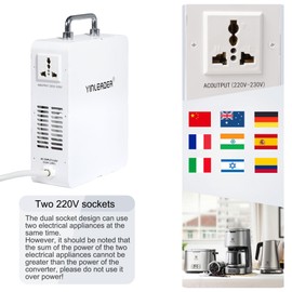 Yinleader Step Up Transformer 110v to 220v 2000w Voltage Converter Using 220/230/240 Volt European Asian Appliances in The USA