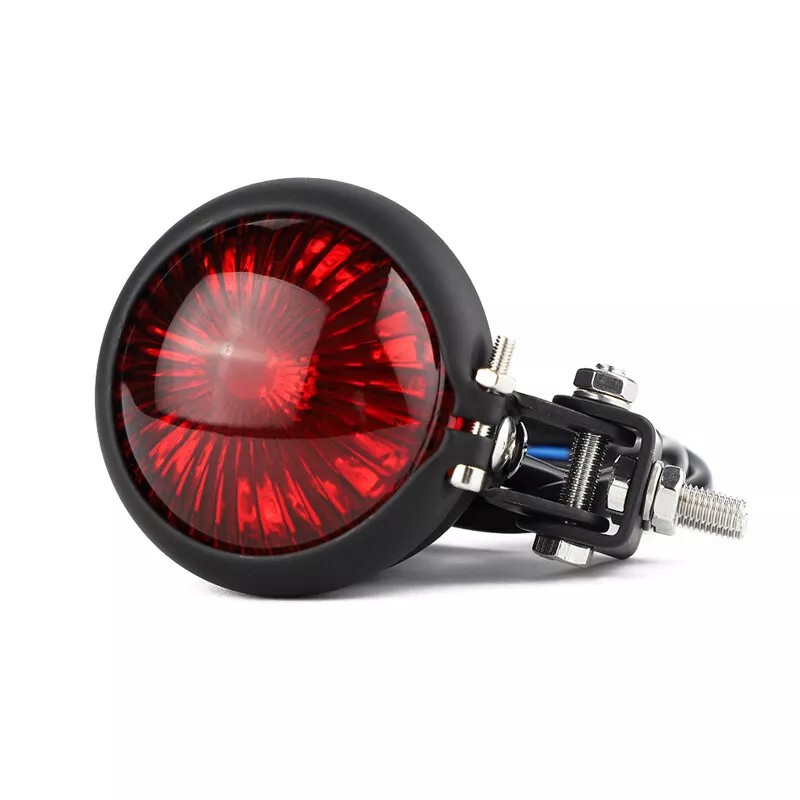 KEEPDSGN Bates Style Motorcycle Cafe Racer Chopper LED Brake Tail