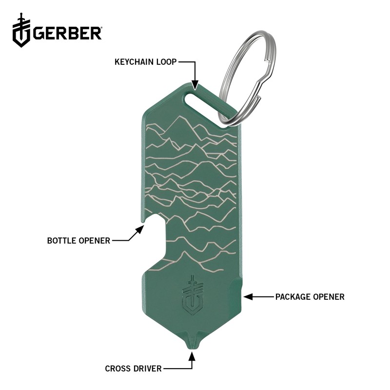 Gerber Shard DT Multi-function Tool and Key Ring with 3