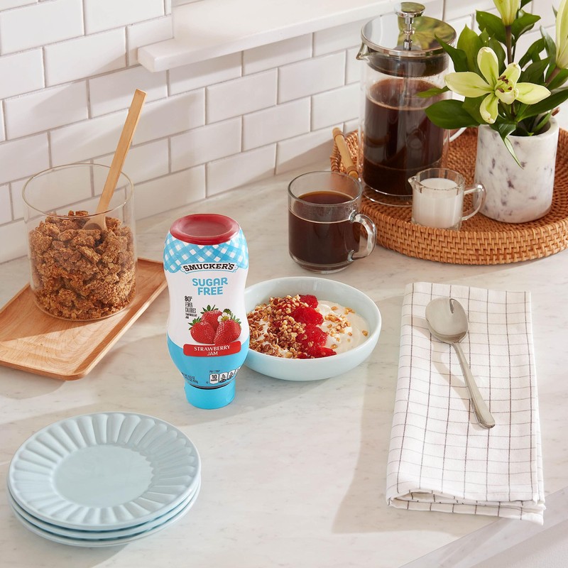 Smucker’s Sugar Free Strawberry Squeezable Jam, 16.5 Ounce (Pack of