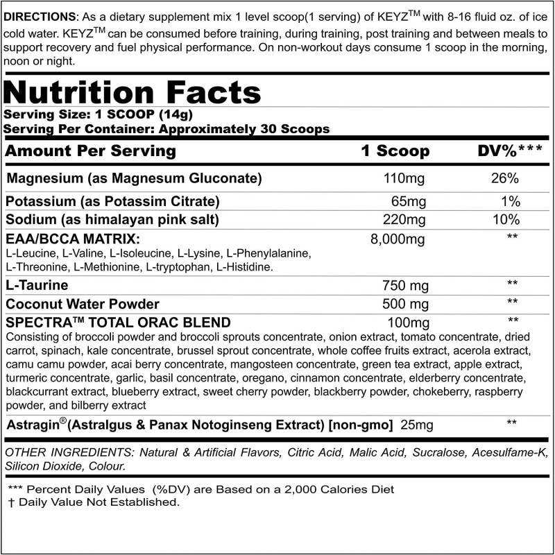 Black Magic Supply Keyz BCAA/EAA Amino Acids Muscle 30 Servings