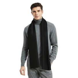 Glen Mila Mens Classic Winter Scarf Cashmere Winter Scarves Long Plain Fashion Formal Soft Scarf for Men