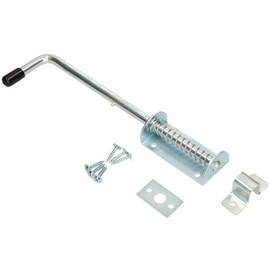 KOTARBAU® Spring Latch 300 mm Bolt Door Bolt Silver Rustproof Rubber Handle Weatherproof with Suspension Gate Bolt Slider Doors Gates Galvanised
