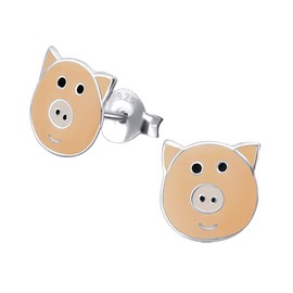 Pig Earrings 925 Sterling Silver