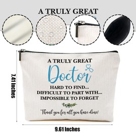 Doctor Gifts for Women Makeup Bag, Doctor Appreciation Gifts Inspirational Gift for Surgical Technologist & Physician Nurse Cosmetic Bags Medical Graduation Gift Travel Toiletry Bag