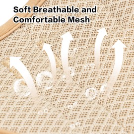 Wisedog Mesh Breathable Dog Harness: No Pull Harness with 3 Fast-Release Buckles Adjustable for Walking & Training for Small Medium Large Dogs (Sand Color, S: Neck=14"-19"/Chest=13"-24")