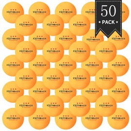 3-Star Premium Quality Table Tennis Balls D40+ ABS Material Ping Pong Balls, Yellow, Pack of 50