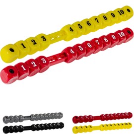 TUNIRO Pack of 2 Table Football Goal Counter for Football Table in Cube Shape, Numbered from 1 to 10, Red/Yellow, Table Football Goal Display