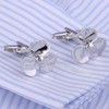 Windmill Cufflinks for Men French Shirt Trifoil Propeller Silver, Copper,