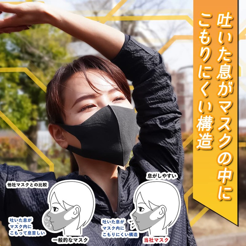[ionAEGiS] 息のしやすい銅イオンウレタンマスク Mサイズ イオンライフ