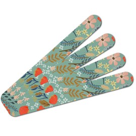 Margarida Flowers Double-Sided Nail File Emery Board Set 4 Pack