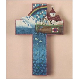 Jim Shore Large Noah's Ark Cross Wall Decor (Heartwood Creek)