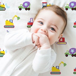 Wildkin Microfibre Fitted Sheet for Boys and Girls, Cot Bed Sheets Measure 52 x 28 Inches, Soft and Breathable Fabric, Cot Bed Fits Standard Crib Mattresses (Built-Up)