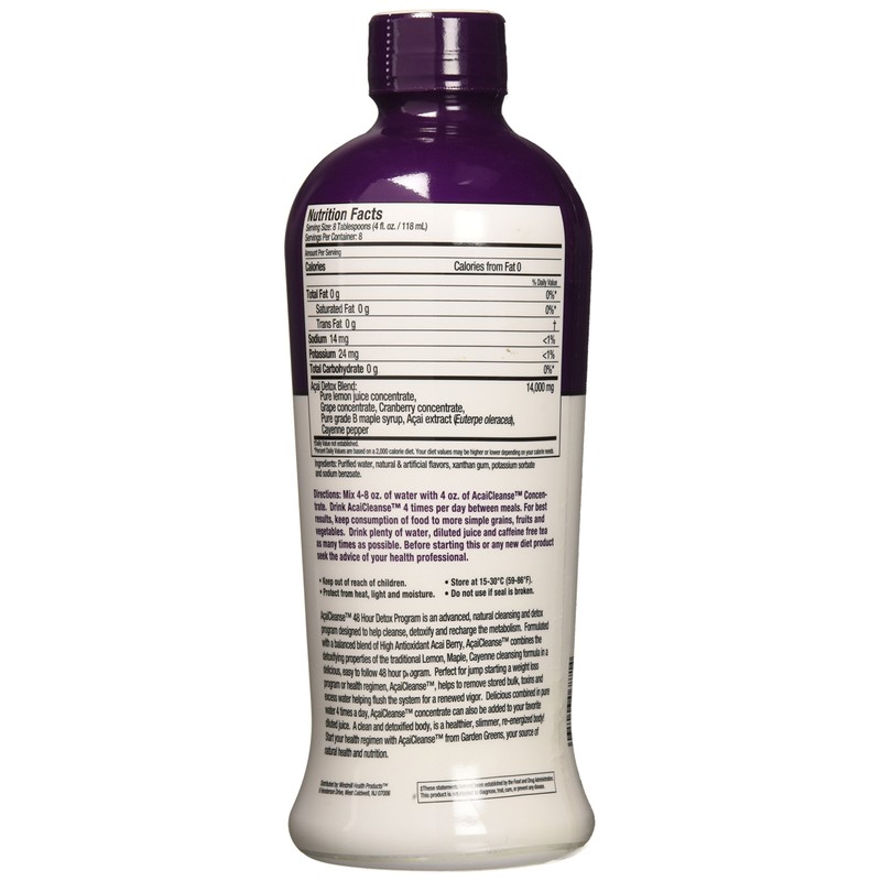 Garden Greens Acai Cleanse,48 hr Detox, 32 Fl Oz