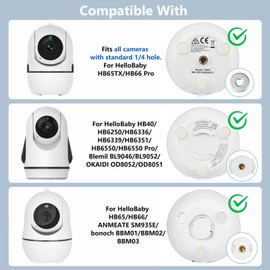 Flexible Baby Monitor Mount for Hellobaby HB6550/HB6560/HB66pro/HB65/HB6240, ANMEATE SM935E, Twist Baby Camera Mount Without Tools or Wall Damage