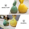TOYANDONA 2pcs Easter Bunny Rabbit Figurines Ceramic Rabbit Statues Car