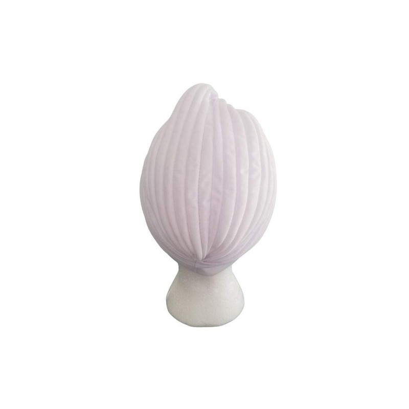 Ifa Store Turbante plizado de Mujer Blanco