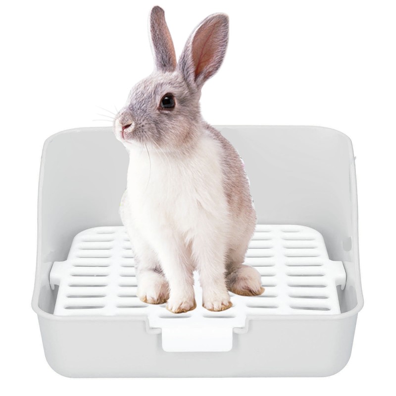 Small Animals Pet Cage Litter Box Toilet Tray Pan ABS