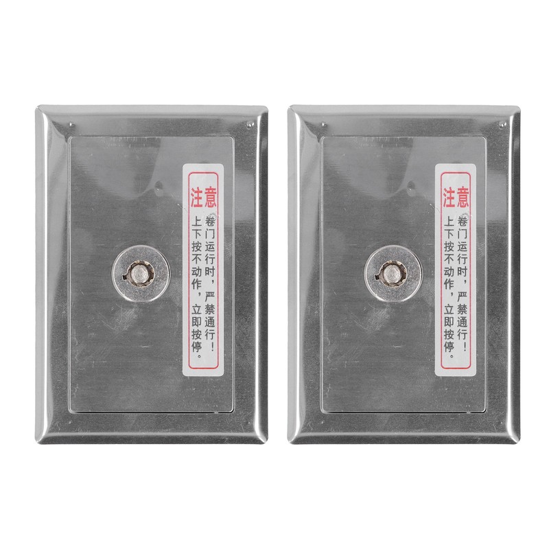 2Pcs Key Switch Box Stainless Steel Universal with Keys Accessory
