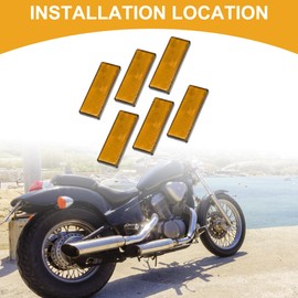 Partuto 6 Pcs Universal Universal Reflector - Plastic Orange