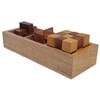 Purpledip Wooden Puzzle Set: 3 Mind Brain Challenges with Storage