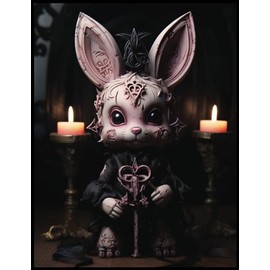 Gothic Pastel Stuffed Bunny Voodoo Doll, Design 5 (SKETCHBOOK): Embrace the Dark Whimsy and Unleash Your Creativity