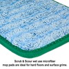 CleanAide Twist Yarn Microfiber Flat Mop Pad with Scrub Strips
