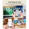 Label Maker Machine with 4 Tapes, Rechargeable Backlit Bluetooth Label