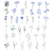 PATIKIL Transparent Flower Vinyl Stickers, 80 Sheet Waterproof PET Flowers