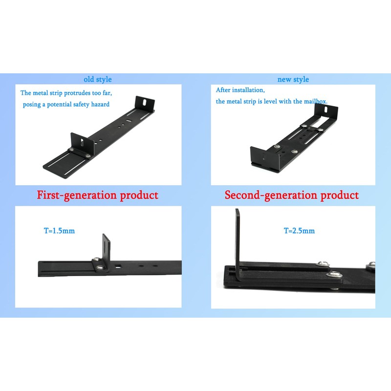HzCHSyanna Adjustable Mailbox Mounting Bracket,Carbon Steel,Adjustable Design(Only Applicable to mailboxes