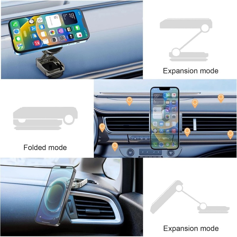 Unbranded 360° Rotatable Folding Magnetic Alloy Holder for All Phone