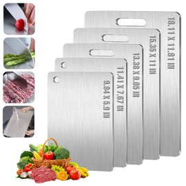 Titanium Cutting Board - 2025 New titanium cutting boards for kitchen,Double-Sided Food Grade Cutting Board,Chopping Board Cutting Mat for Meat Fruit & Vegetable-1 pc.Large (15.35x11in)