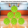 PMTFUMY 5 PCS Pickleball Balls Indoor，Pickleball Balls,Green Pickleball,Pickleballs for Outdoorwith