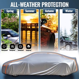 Hail Protector Car Cover, Windshield Hail Protectors, Anti Hail Thickened Multi-Layered EVA Hail Blankets for Car, All Weather Car Cover Protector (for Sedan -Length (210 x 70 x 47 inches))