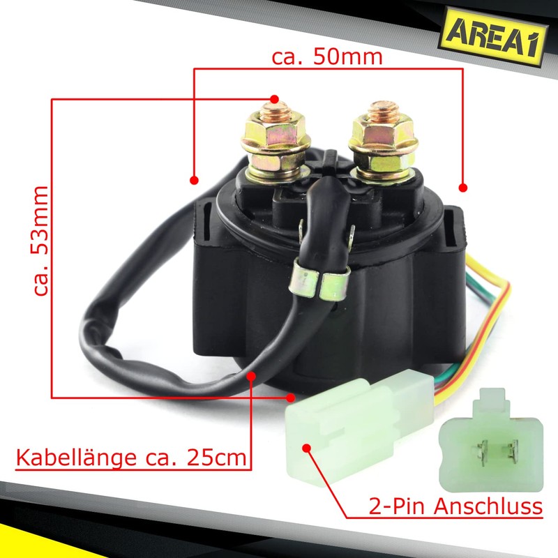 Area1 Starter Relay Solenoid Relay 12V GY6 Motor 125 150cc