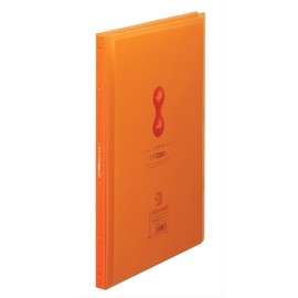 King Jim 7187-3T-OR Clear File, Hikutasu, Transparent, Side-in, 60 Pockets, A4 Vertical, Orange