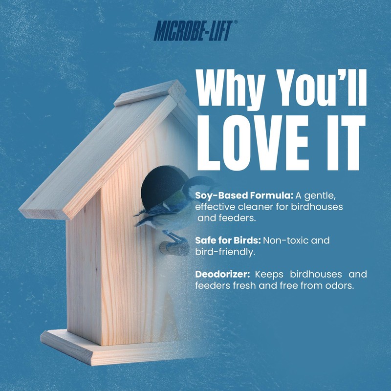 Microbe-Lift Soy-Based Bird Feeder & Bird Bath Cleaner Spray –