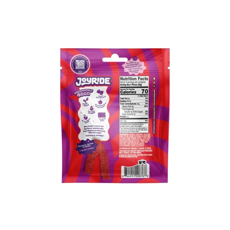Joyride Sweets Candy Joyride Sour Candy Strips - 3.5oz-Gummy Candy,