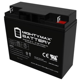 Mighty Max Battery ML18-12 - 12 Volt 18 AH, Nut and Bolt (NB) Terminal, Rechargeable SLA AGM Battery
